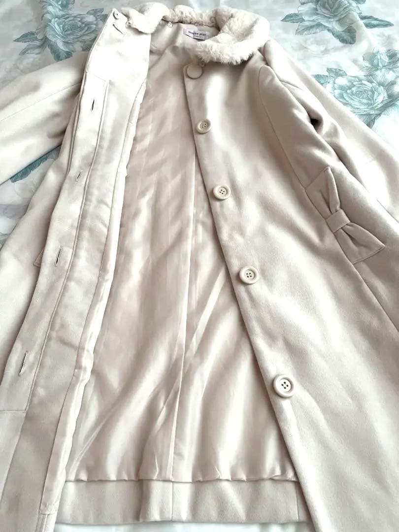 タグ付き新品メゾピアノ 150〜160 オフホワイトロングコート