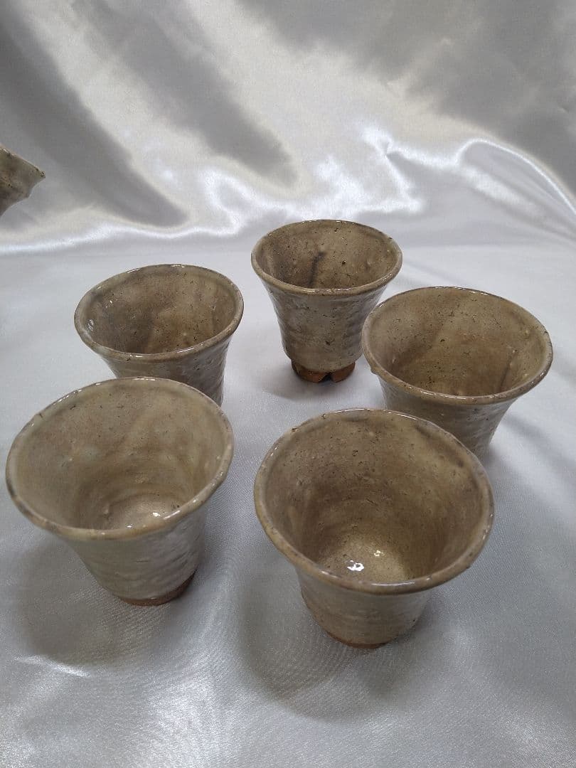 11代大和松緑 萩焼 番茶器揃 松緑窯 茶器 茶道具 陶芸品 美品