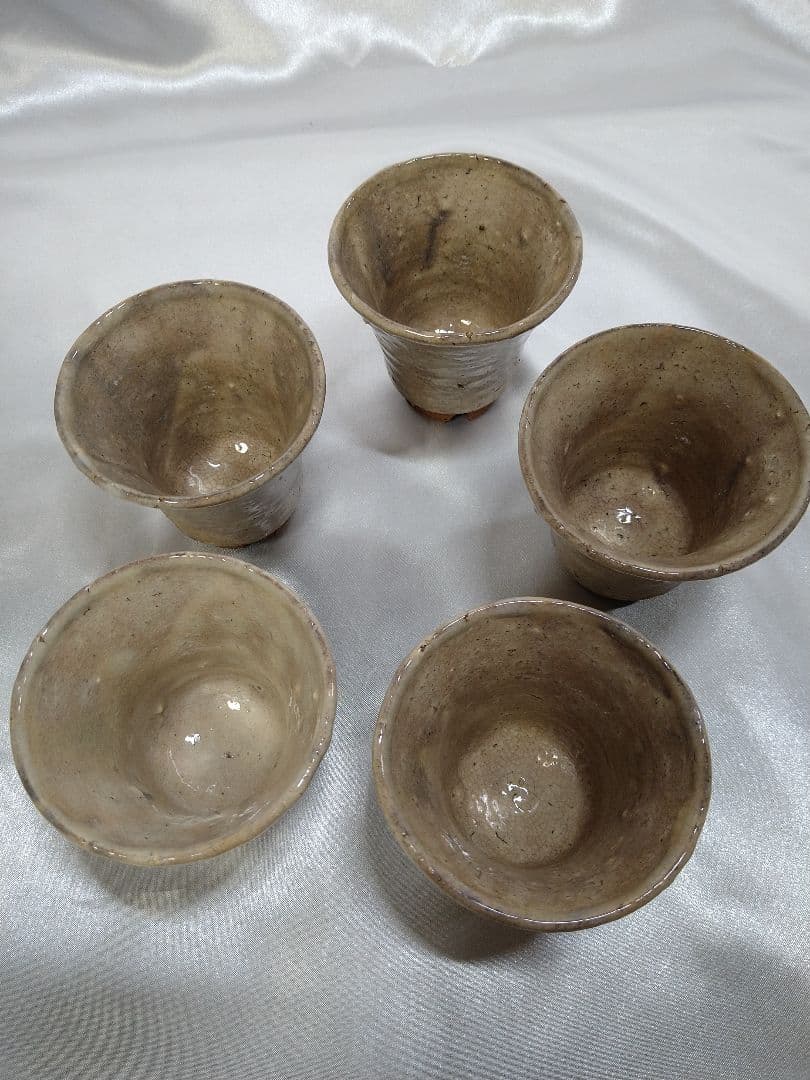 11代大和松緑 萩焼 番茶器揃 松緑窯 茶器 茶道具 陶芸品 美品