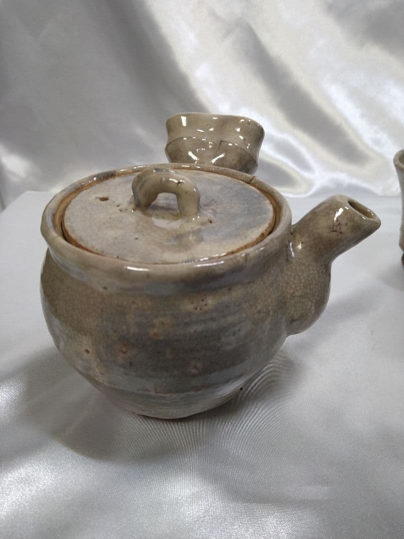 11代大和松緑 萩焼 番茶器揃 松緑窯 茶器 茶道具 陶芸品 美品