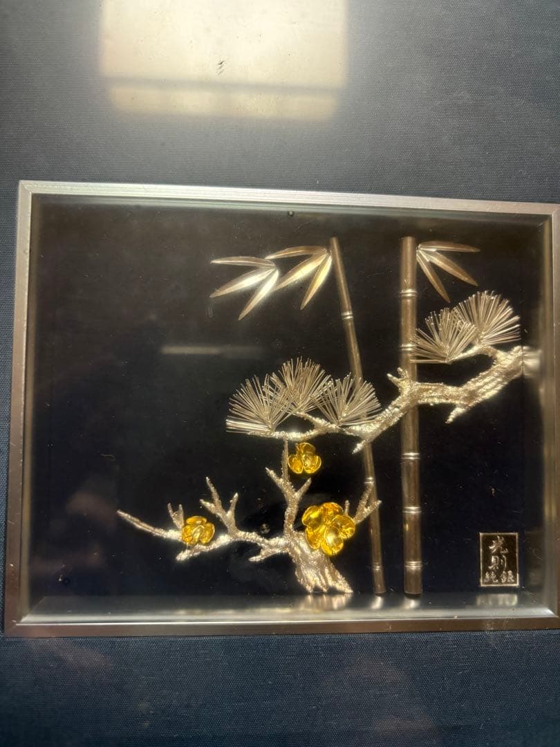 竹と松の立体アート作品