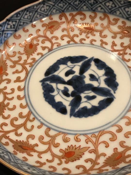 古伊万里金襴手皿　５枚　A