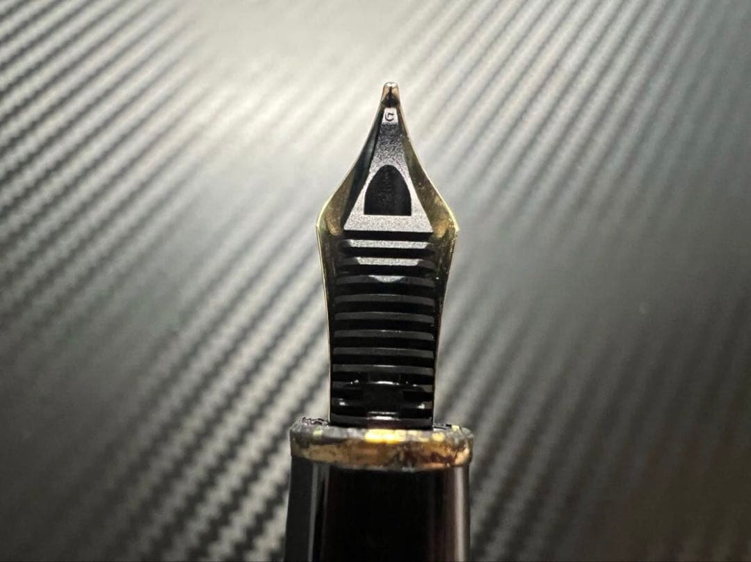 モンブラン 144 万年筆 M 中字 中白 ブラック 14金ニブ 後期モデル