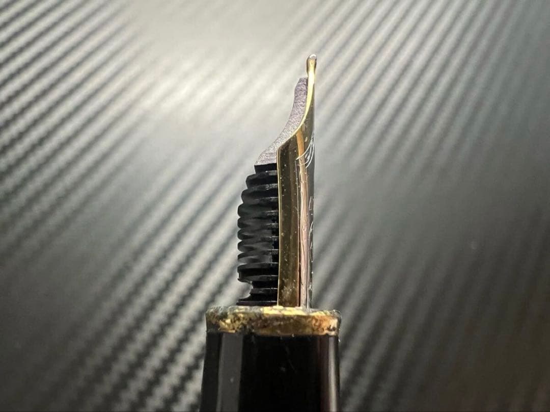 モンブラン 144 万年筆 M 中字 中白 ブラック 14金ニブ 後期モデル