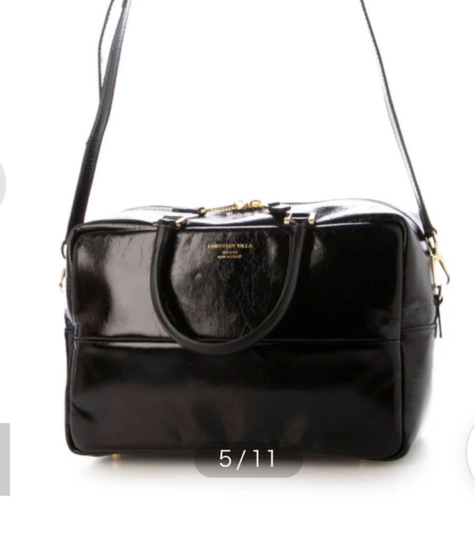 ピモンテ　CHRISTIAN VILLAスクエアファスナーボストンバッグ