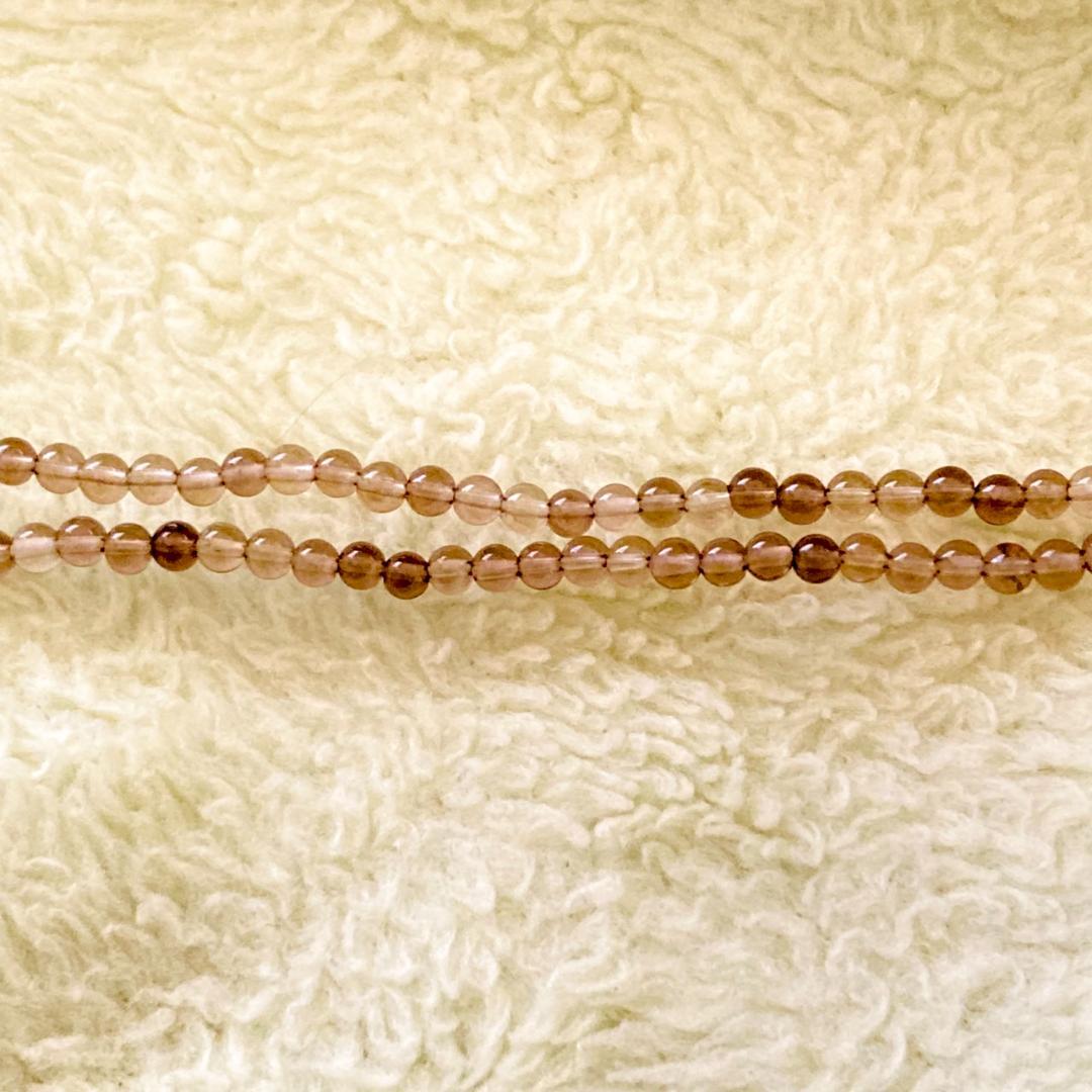 【いろいろアレンジ】スモーキークォーツの天然石ロングネックレス