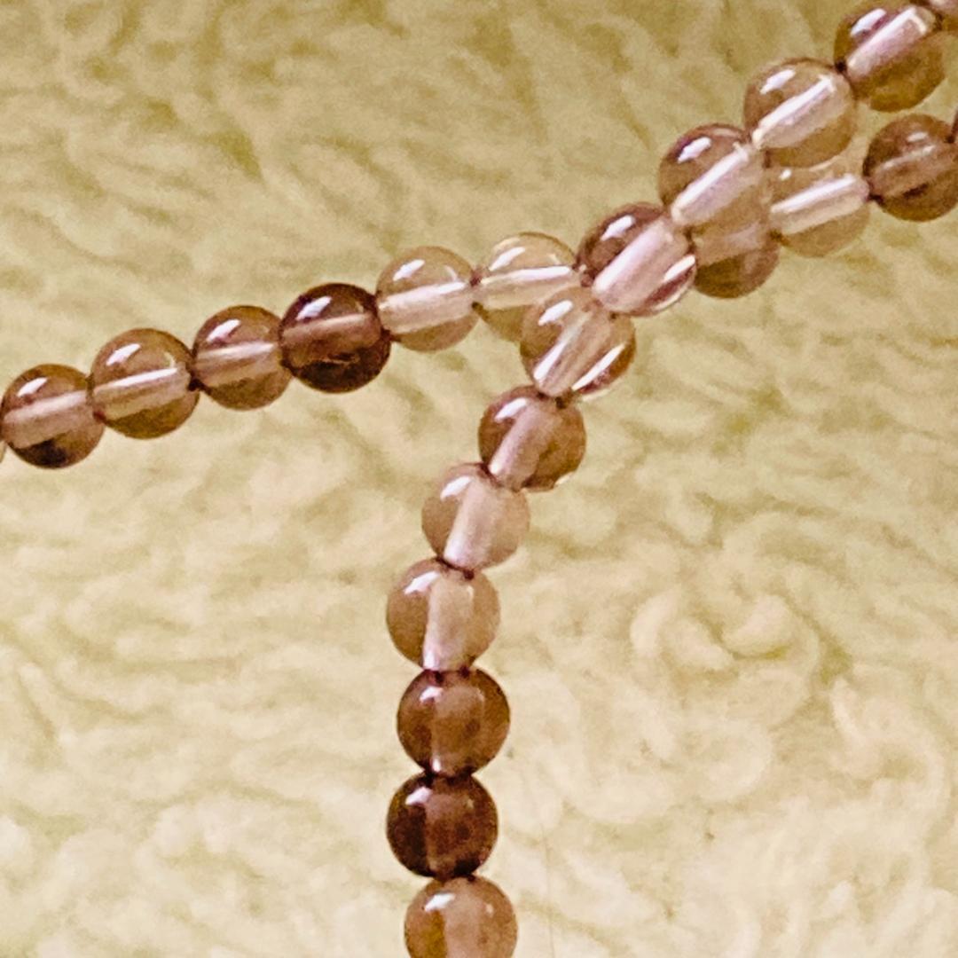 【いろいろアレンジ】スモーキークォーツの天然石ロングネックレス