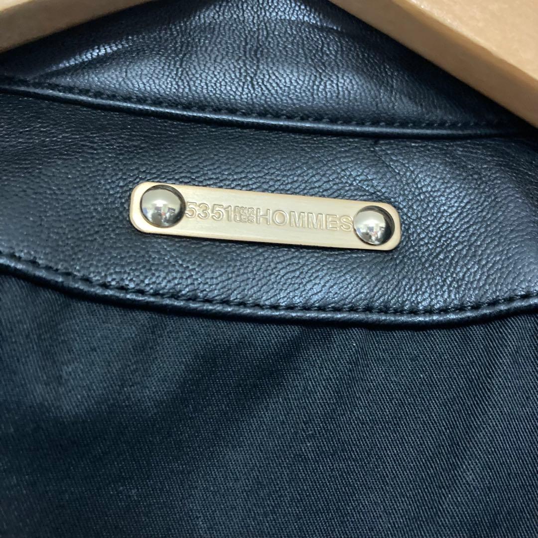 5351 HOMMES DIRECTOR'S スタッズレザージャケット S 美品