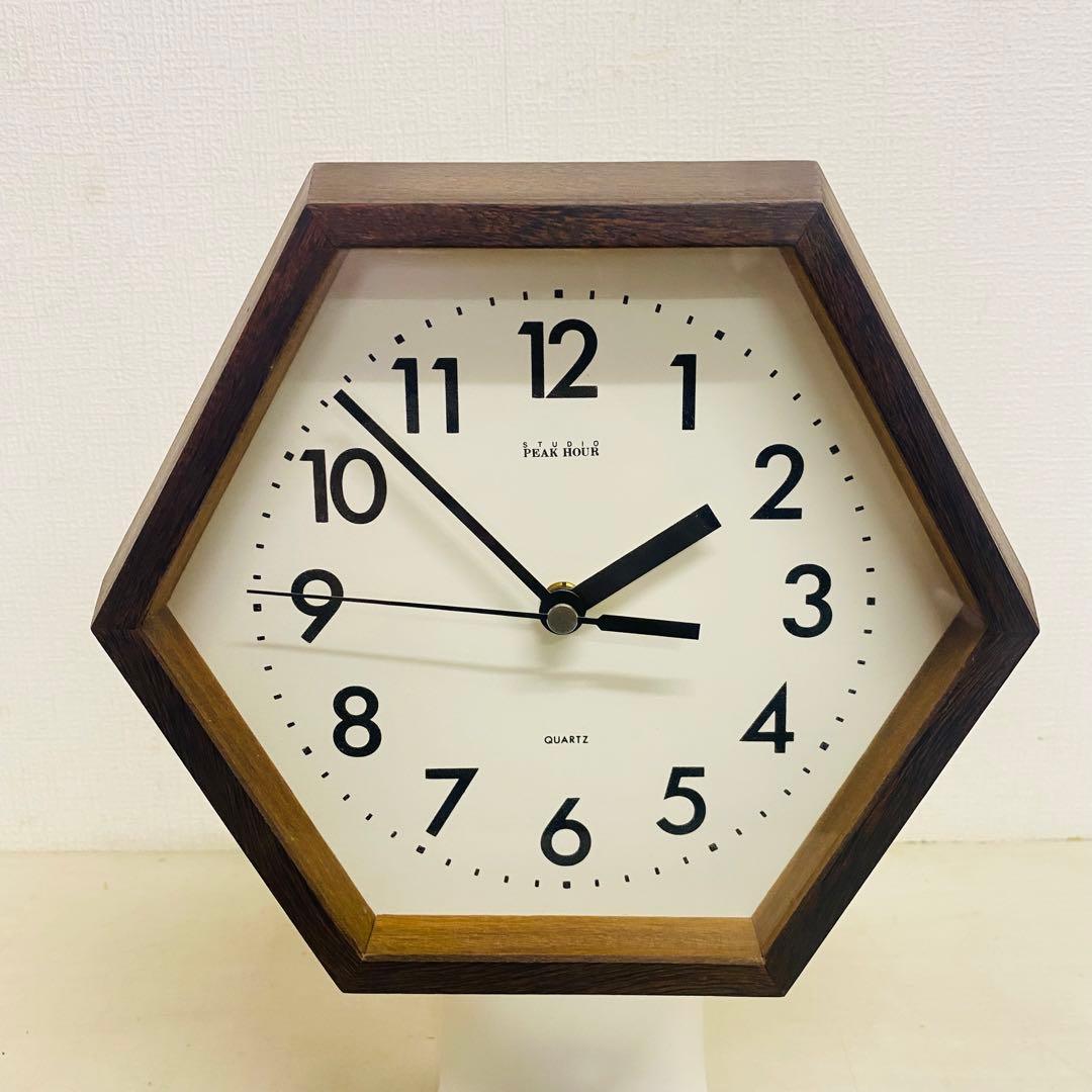 STUDIO PEAK HOUR ハニカム時計　壁掛時計　レトロモダン