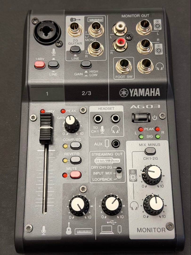 【美品】ヤマハ AG03 MK2 オーディオインターフェイス　AG03MK2