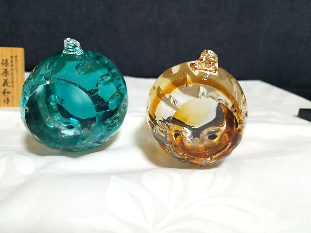 津軽びいどろ、フクロウ、3個セット☆