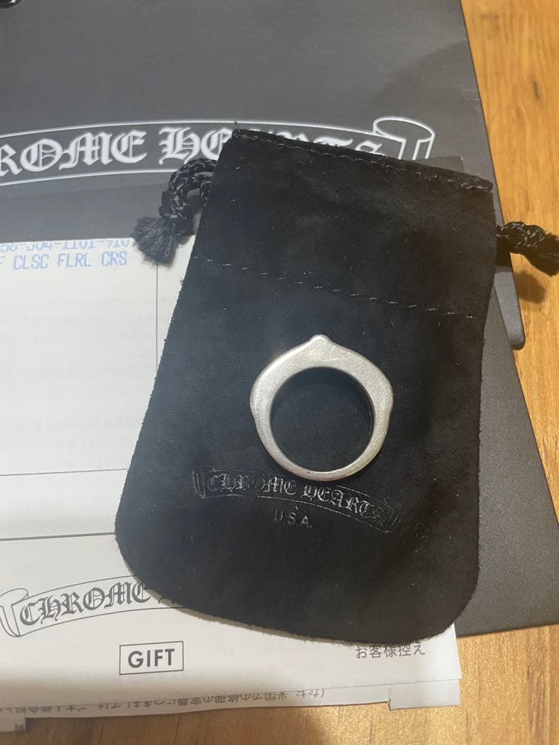 クロムハーツ　ハーフ　クラシック　フローラルクロスリング　14号　シルバー