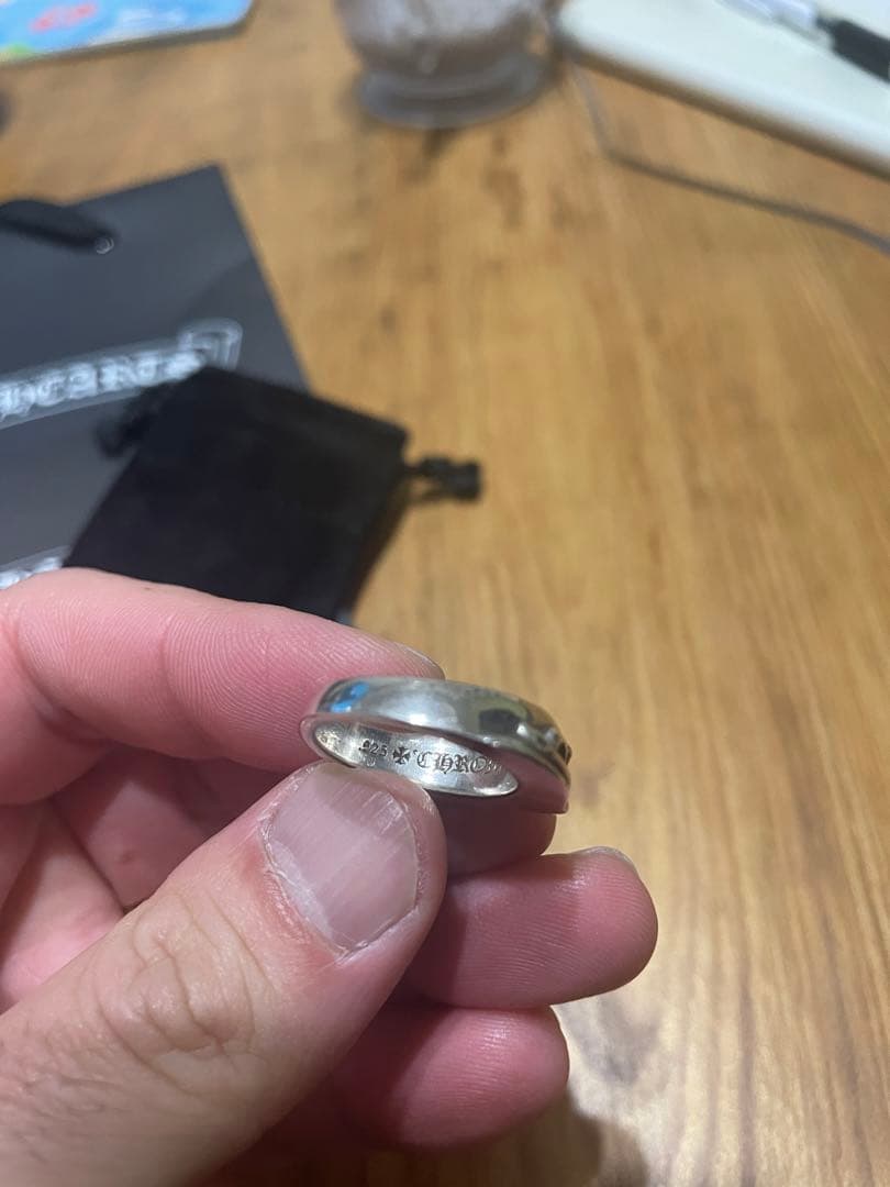 クロムハーツ　ハーフ　クラシック　フローラルクロスリング　14号　シルバー