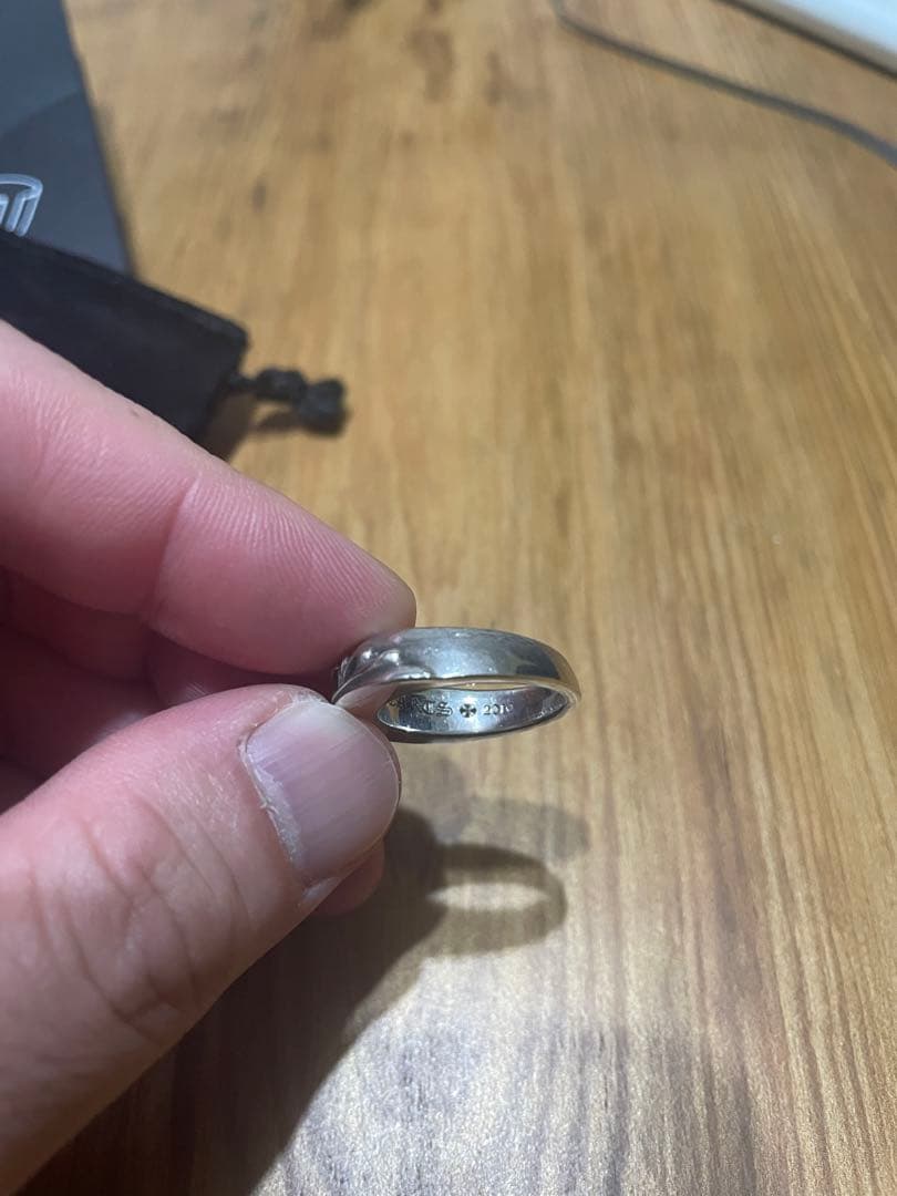 クロムハーツ　ハーフ　クラシック　フローラルクロスリング　14号　シルバー