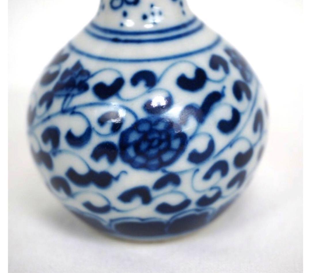 送料無料　『玉』在銘　染付鼻煙壺　中国古玩骨董