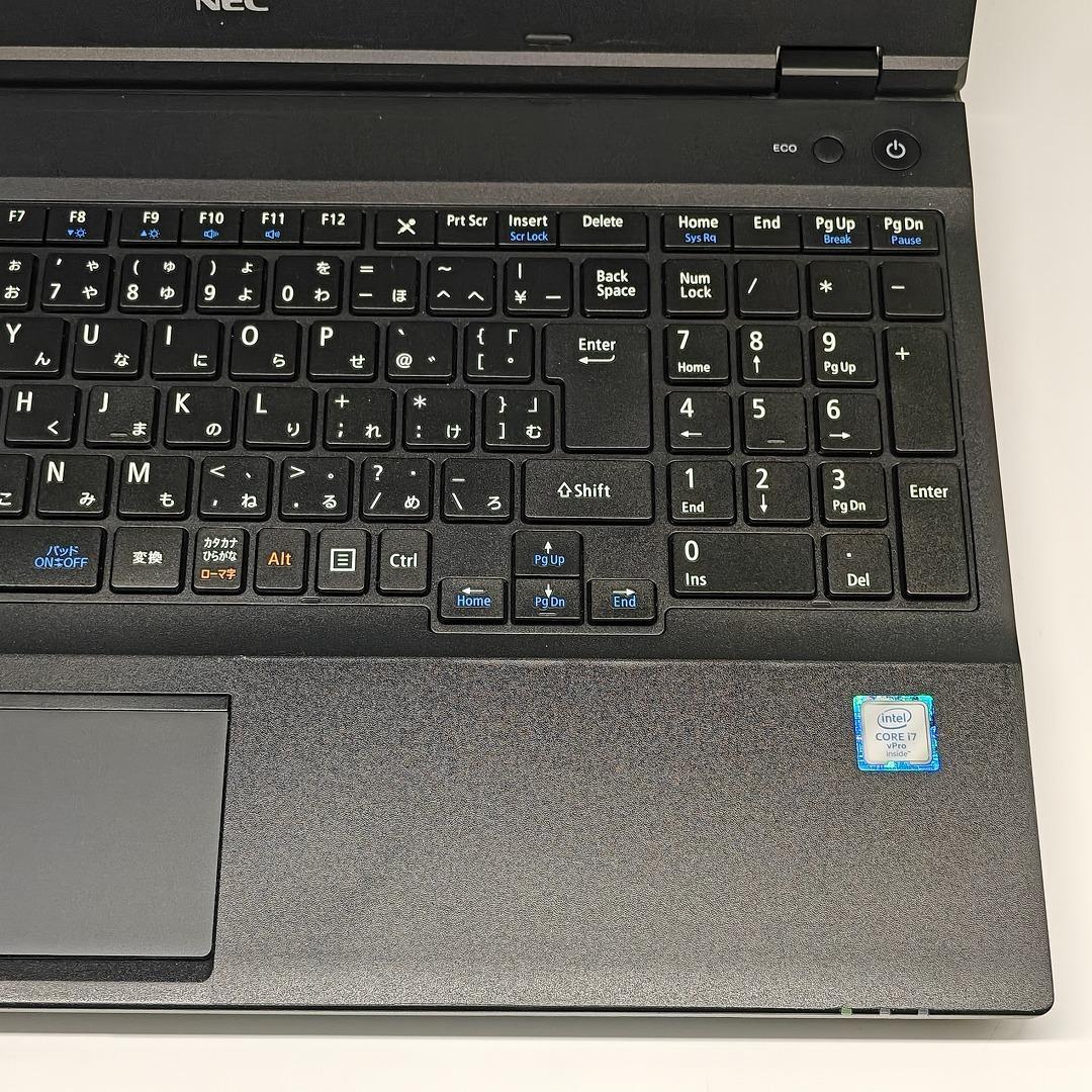 【NEC】高性能i7 新品SSD256GB 8GB 黒 オフィス付きノートPC