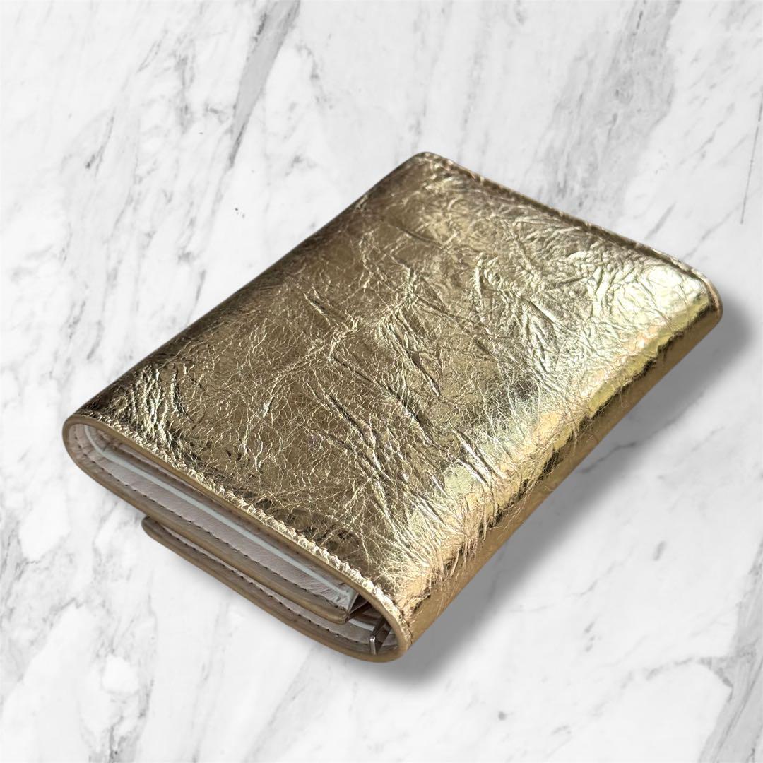 MARNI マルニ　Prisma Wallet　ゴールド　プリズマ　財布 ミニ