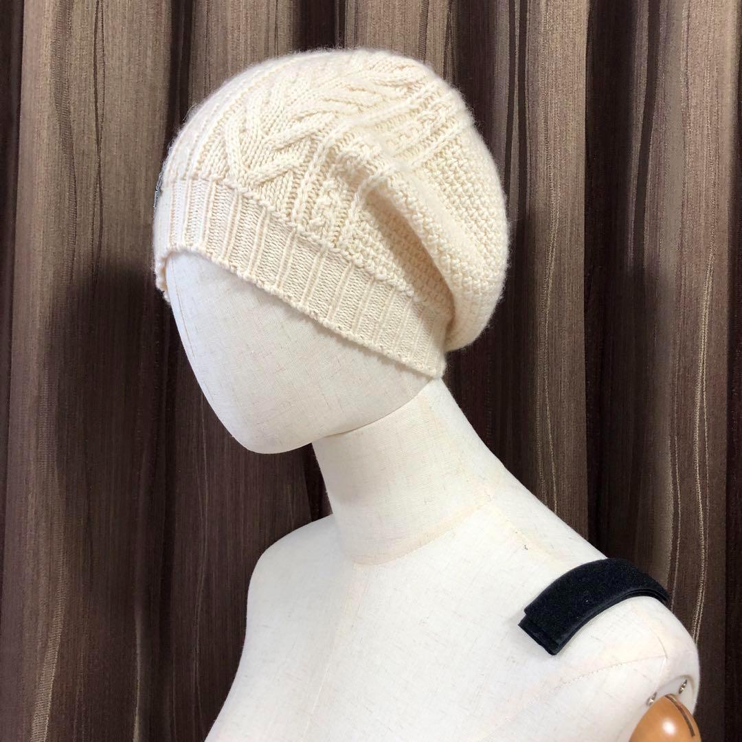 美品✨シャネル カシミヤ100％ ニットキャップ ココマーク ラインストーン付き