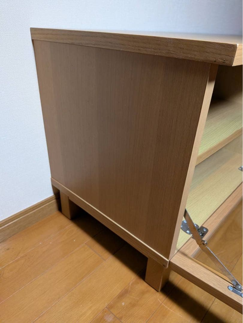 ■送料込■無印良品 木製テレビボード オーク材 110 収納棚 TV台家具 廃盤