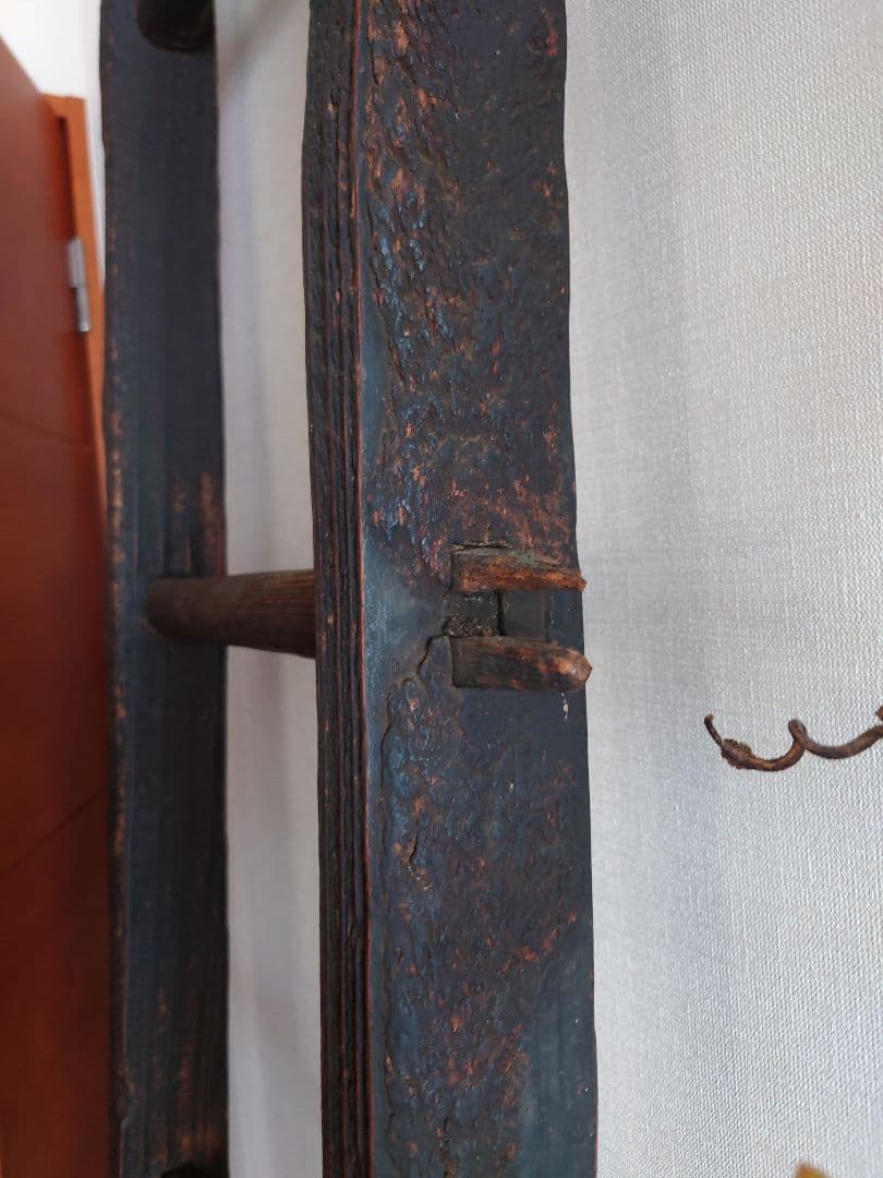 【希少】骨董 古いはしご（釘なし）岐阜 古民具 古道具 民芸 古民家アンティーク