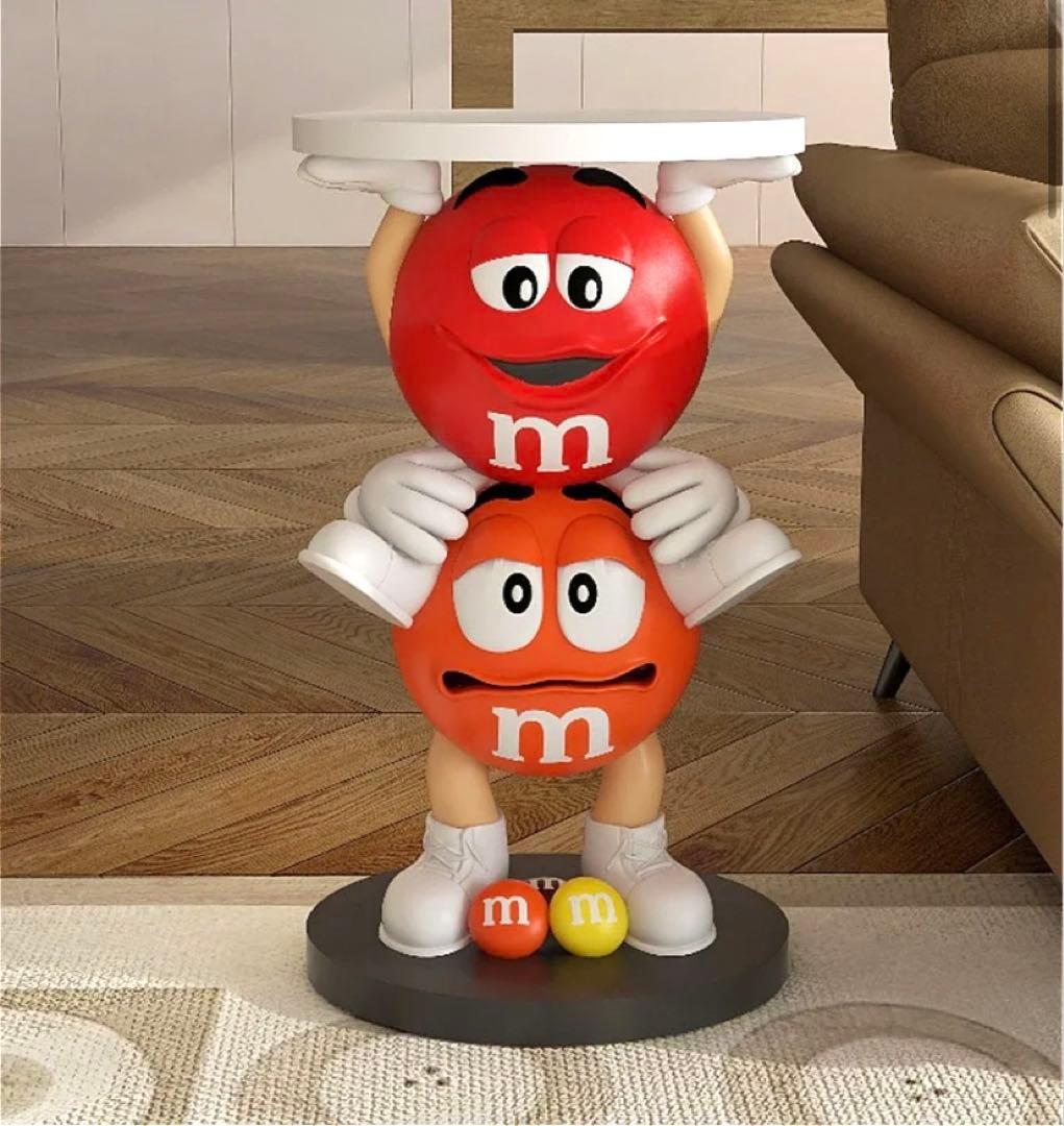 M&M's エムアンドエムズ サイドテーブル フィギュア 赤 レッド オレンジ