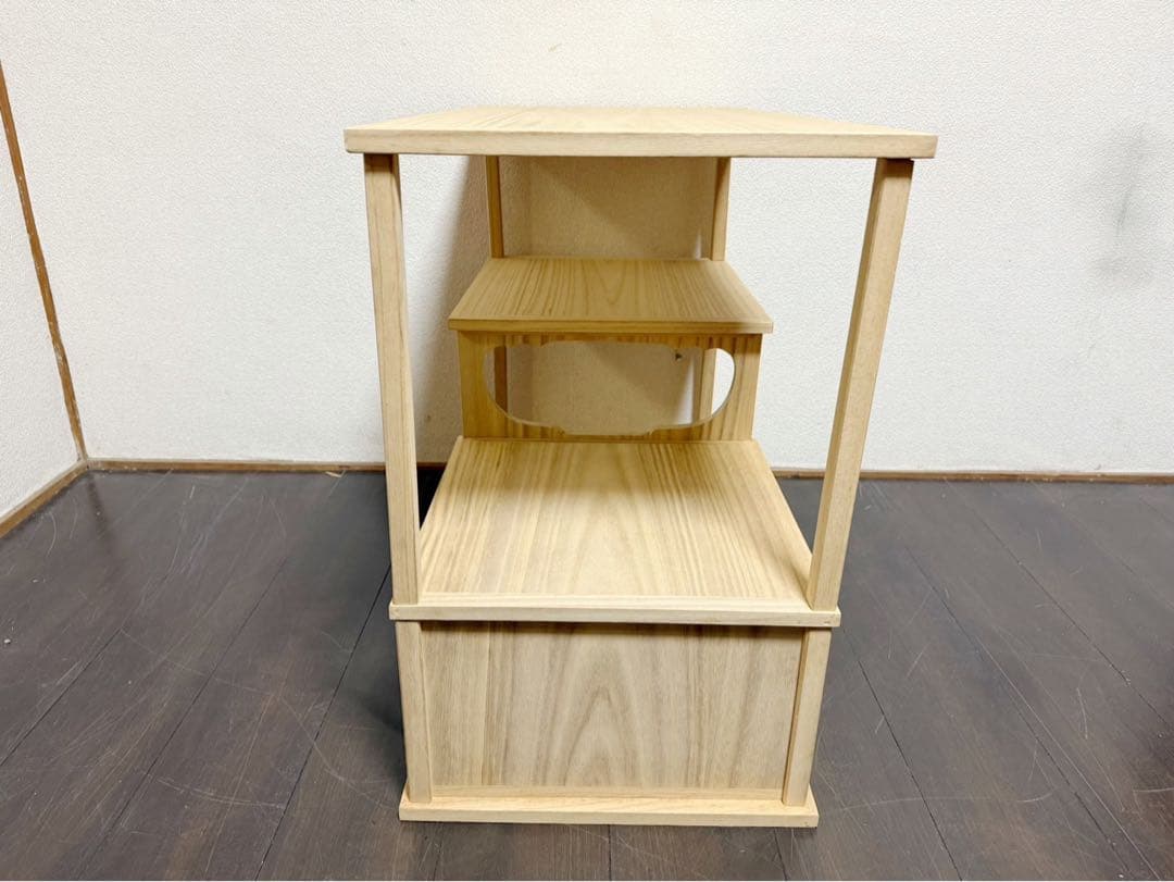 茶道具 桐木地 袋棚 利休袋棚 志野棚 組立式 炉用 煎茶道具 大棚 紙箱