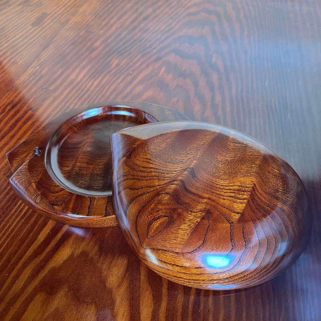 欅拭漆合子 香合 小物入れ　木工芸　伝統工芸