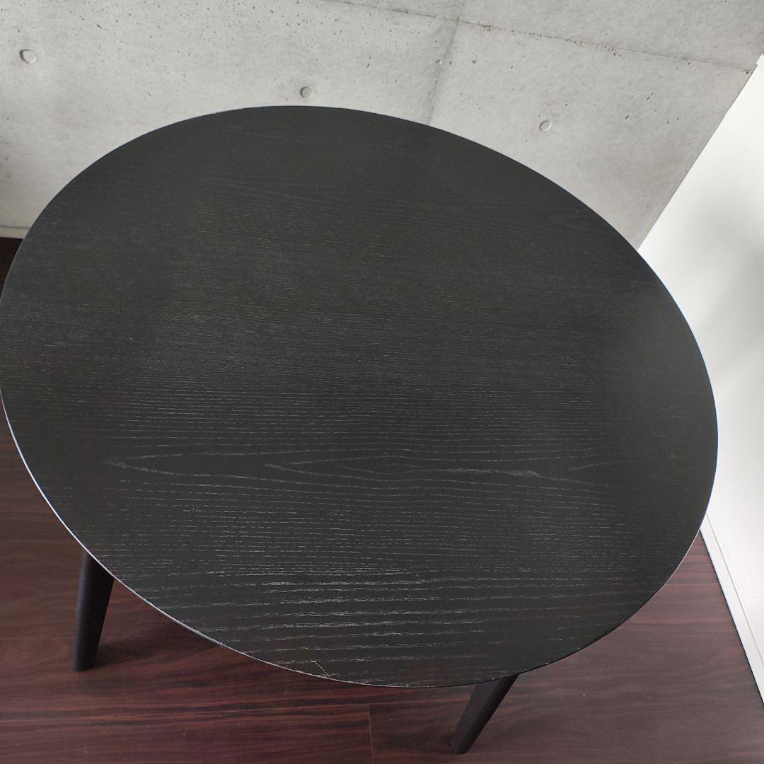 【発送1月中旬〜】IKEA リーサボー黒 ラウンドダイニングテーブル