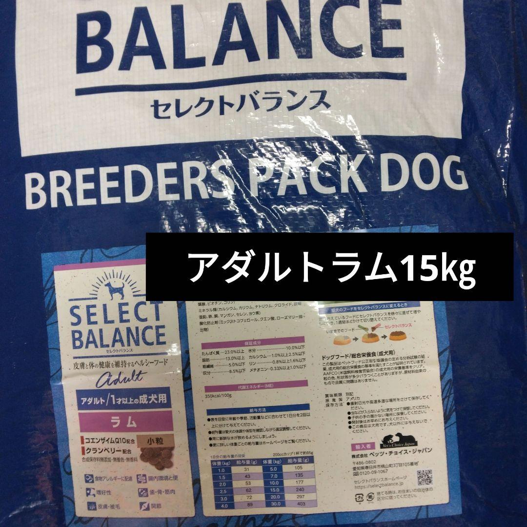 2026年カレンダー付き ドッグフード セレクトバランスアダルトラム 小粒15㎏