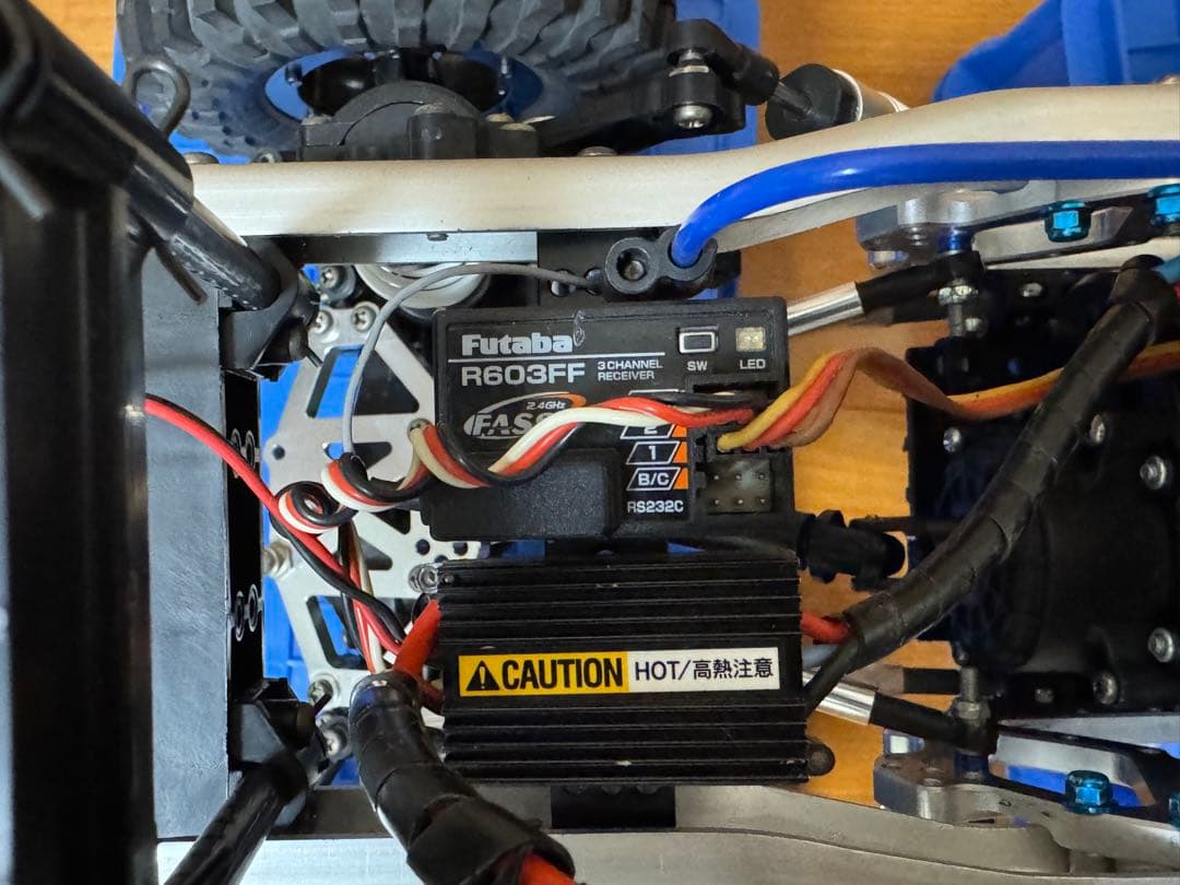 タミヤ CR01 プロポ3PMセット アルミパーツ多数 社外アルミフレーム付属