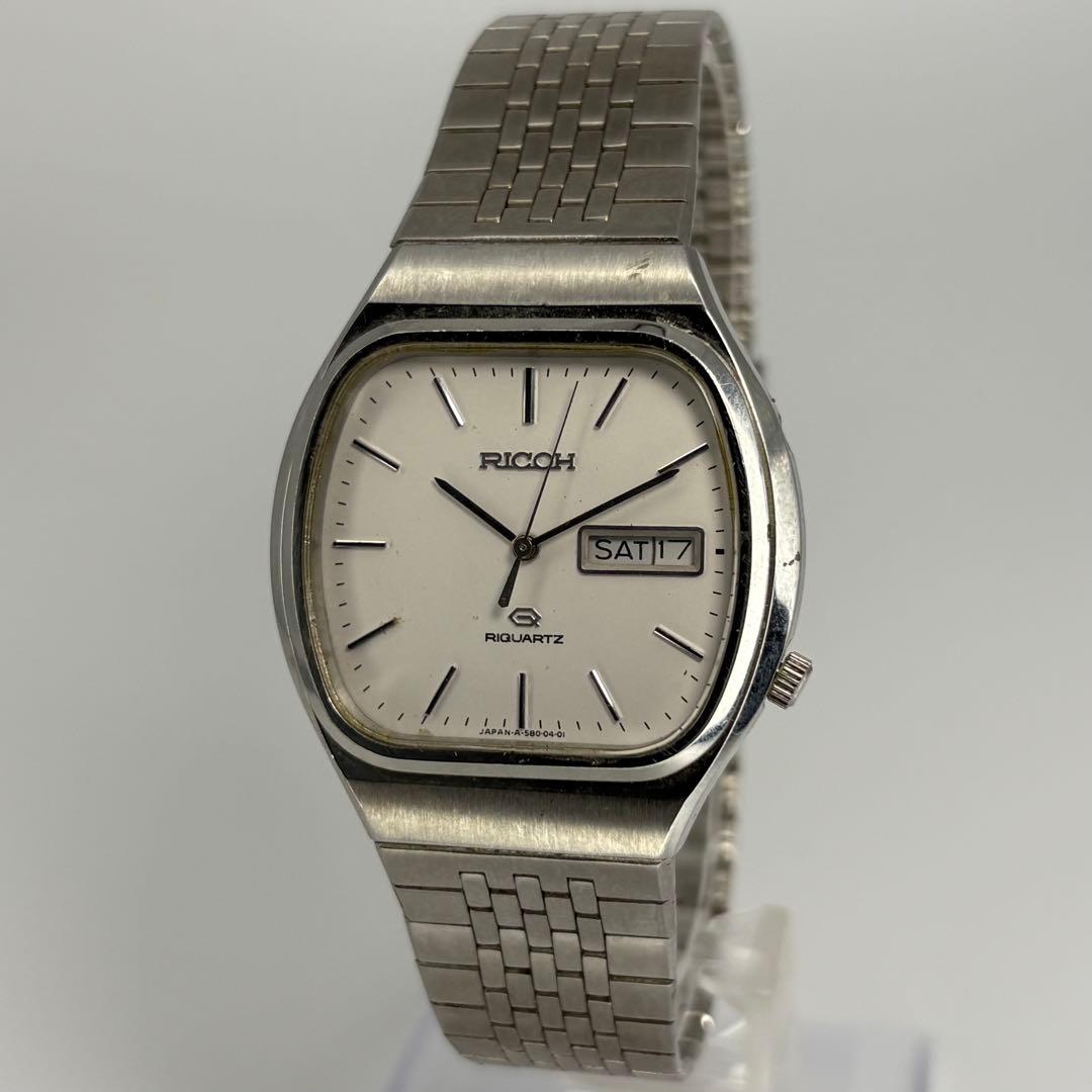 未使用品 RICOH リコー リクォーツ 1970s クォーツ腕時計 電池交換済