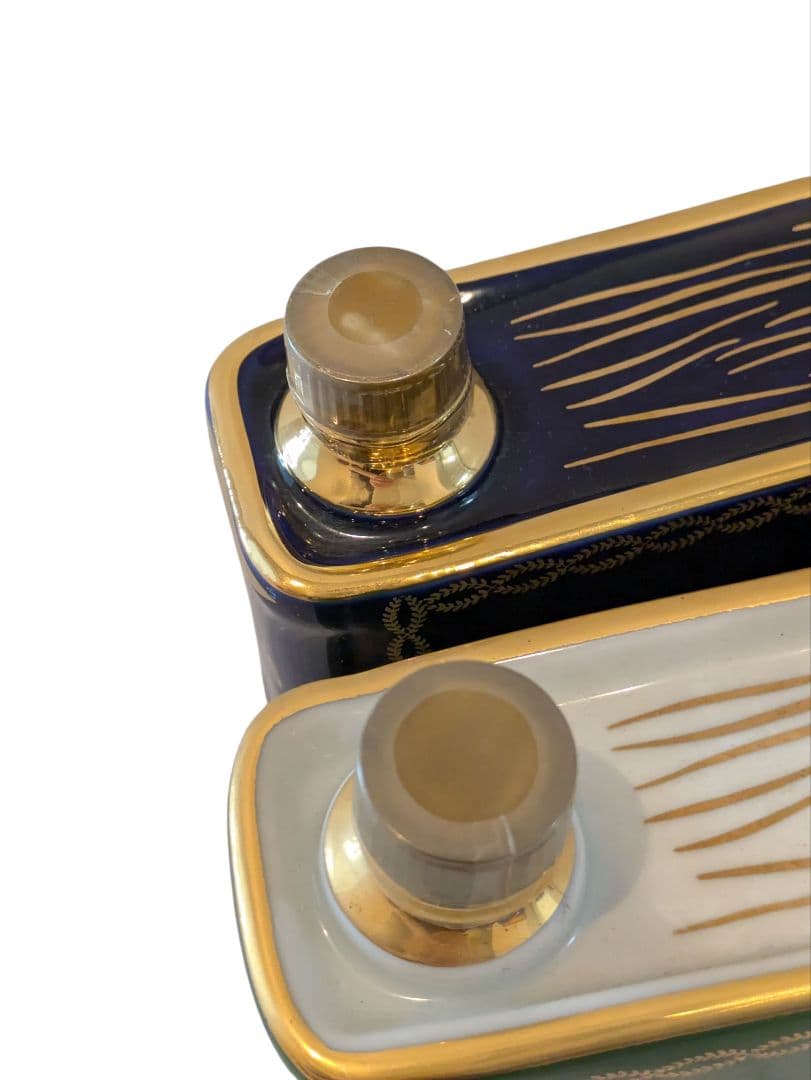 CAMUSカミュ ナポレオン ブック 陶器ボトル 青 緑 2本セット