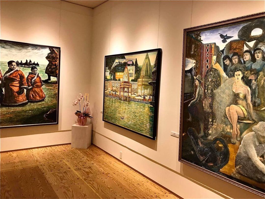 田村誠司 油彩画 「 砕波」本額録付き