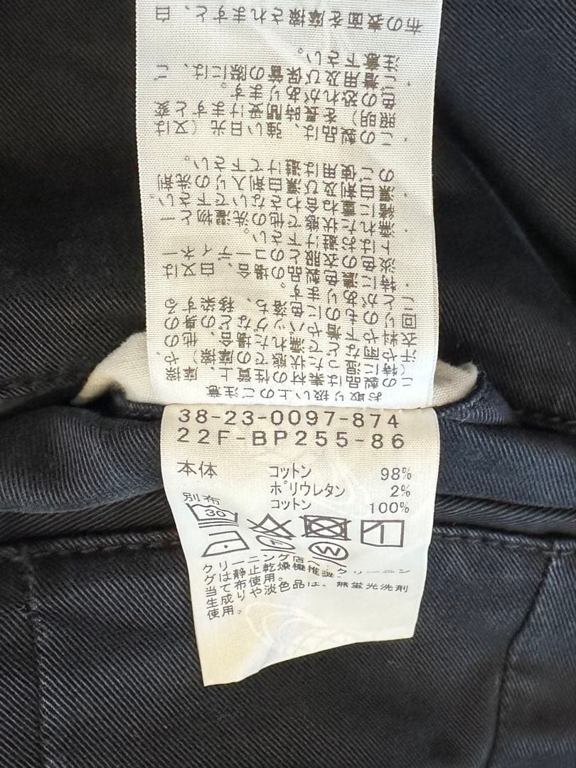 BEAMS PLUS ビームスプラス2プリーツ チノパンツ M ブラック