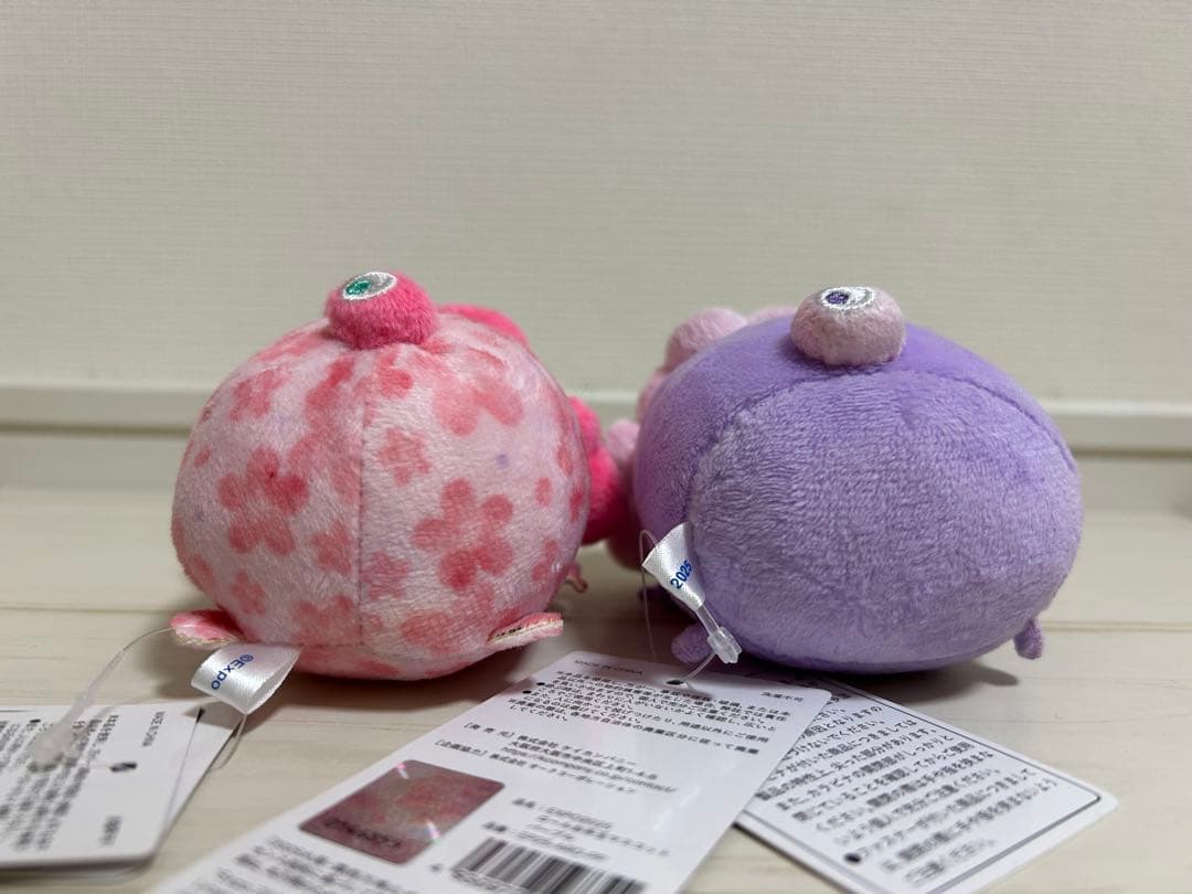 ミャクミャクロールお手玉マスコット　パープル&桜