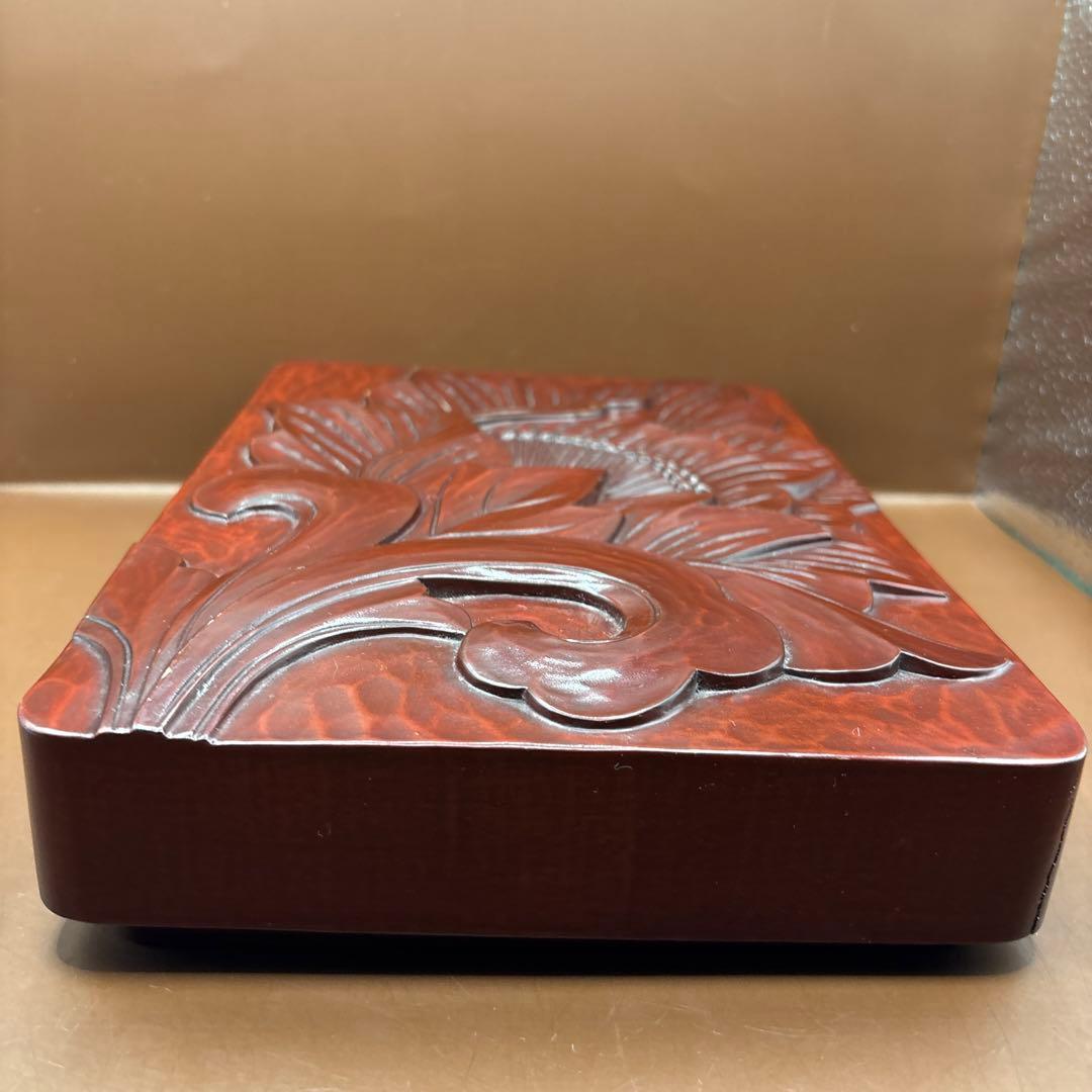 鎌倉彫　文庫箱　織り機の杼(ひ)で作った針山セット