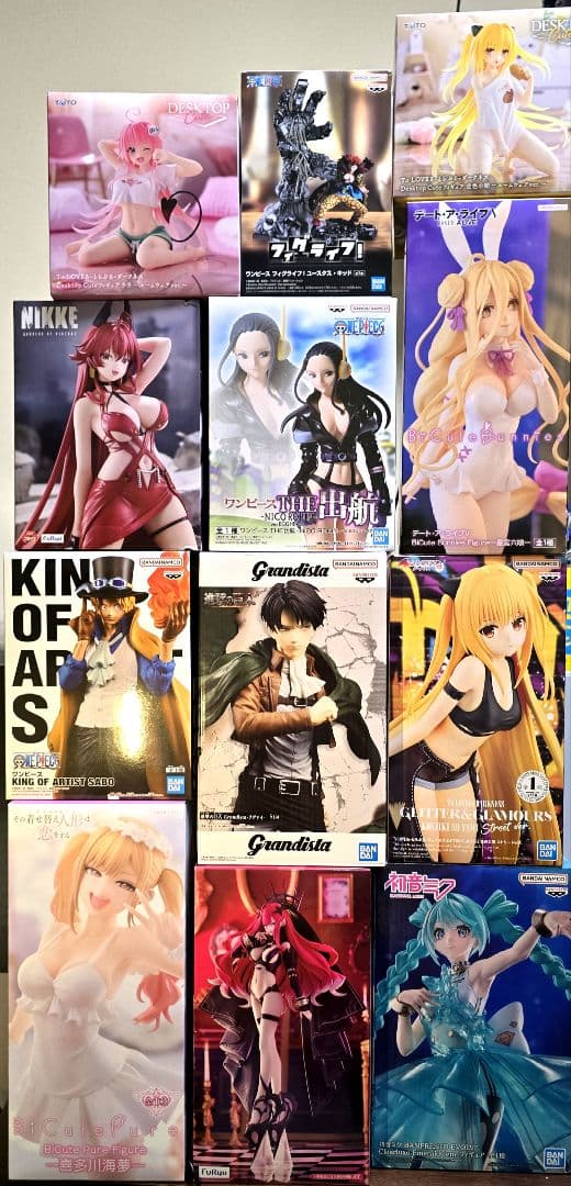 美少女、イケメンキャラクター フィギュア12点　喜多川海夢、NIKKE、金色の闇