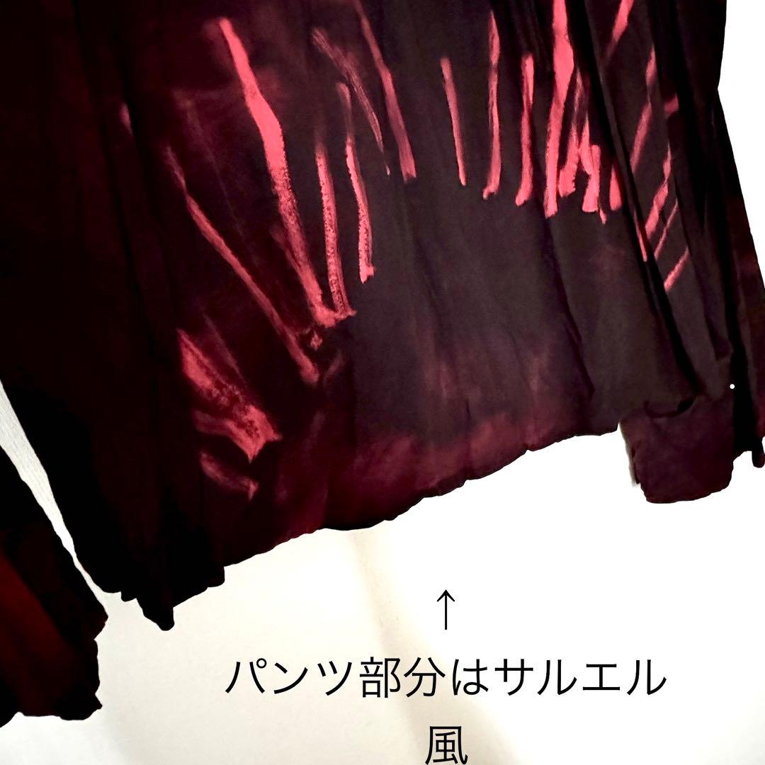 Yohji Yamamoto femme朝倉優佳 ペイントパンツ 赤黒 サンプル