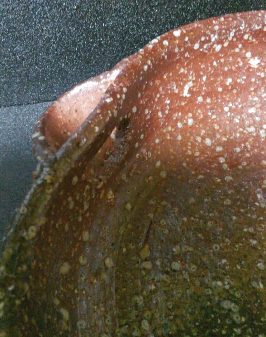 信楽焼　名工　高橋楽斎作　本人作　信楽　片口鉢　共箱　栞付　菓子器　茶道具　茶器