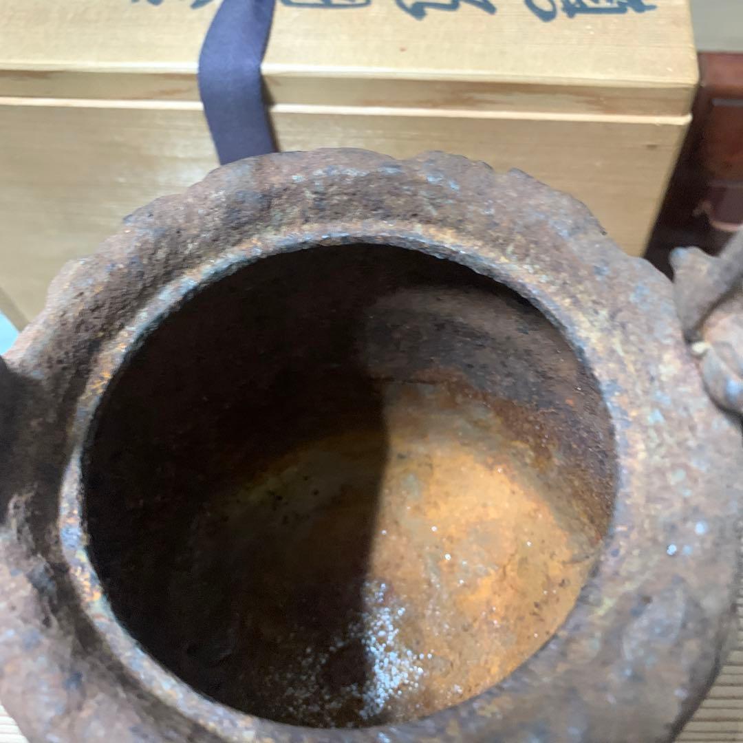 時代鉄瓶　上田　在銘　水漏れ無し