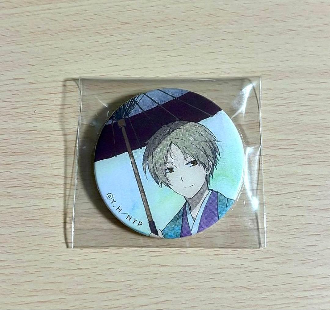 夏目友人帳 コレクション缶バッジ 夏目貴志　傘　ニャンコ先生