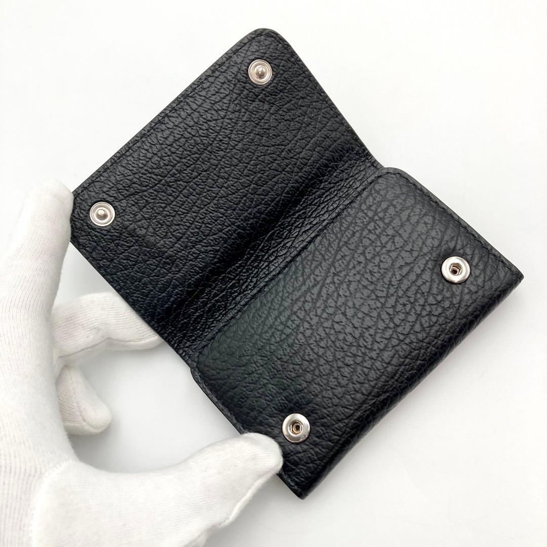 ピカチュウ✨ メゾンマルジェラ 6連キーケース 財布 黒 レザー ステッチ