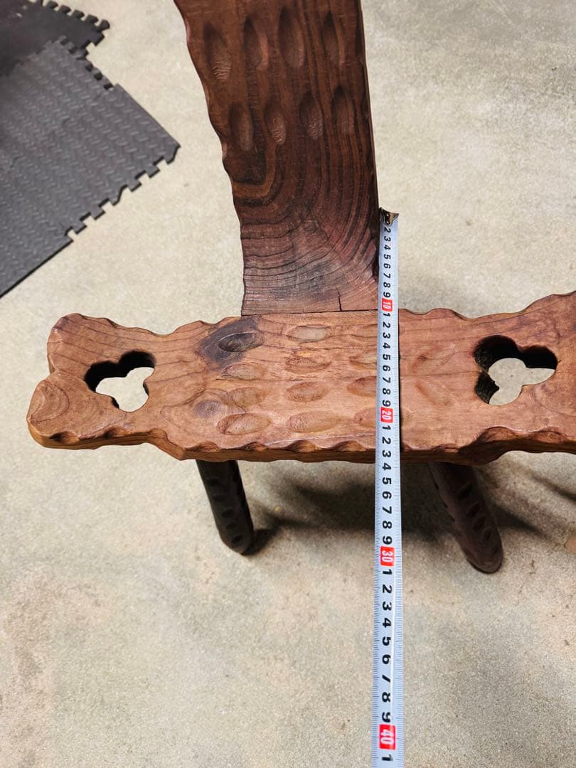 スペイン製 シェファードチェア 木彫り 木製 シェファードスツール 飾り 椅子