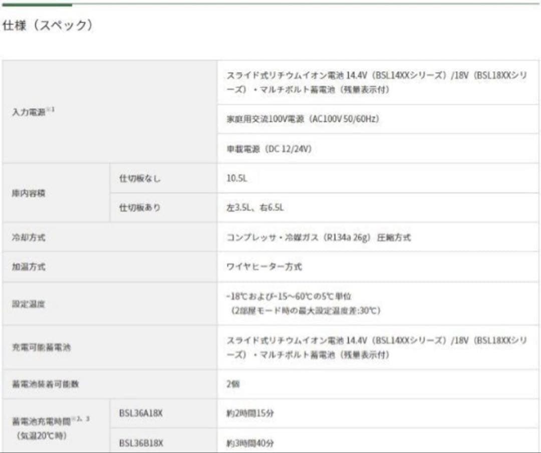【未使用】HIKOKI コードレス冷温庫 UL18DD XMBZ バッテリー付き
