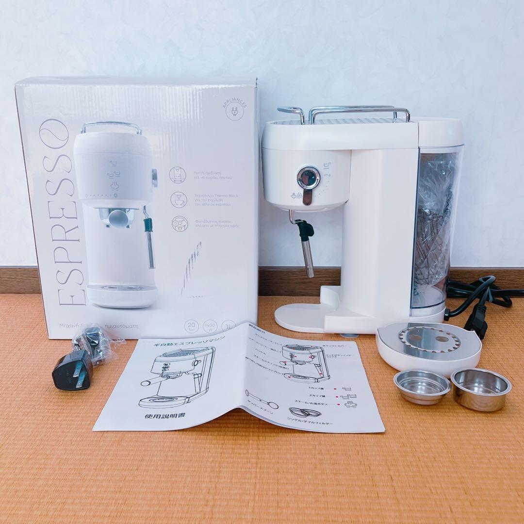 美品　ESPRESSO 半自動エスプレッソマシン 1L