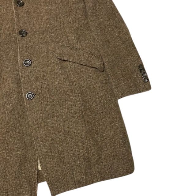 Pas de Calais パドカレ ツイード生地ヘリンボーン チェスターコート