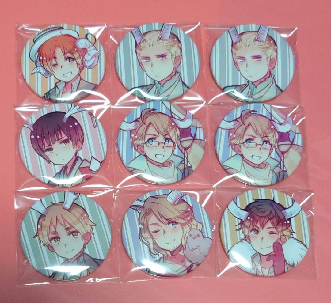 ヘタリア つのたりあ 缶バッジ セミコンプ セット