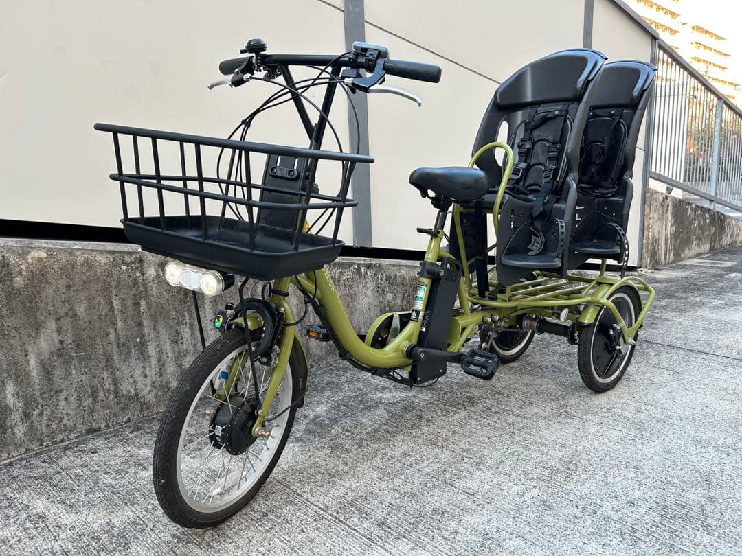 ふたごじてんしゃ　電動アシスト　もみのき色