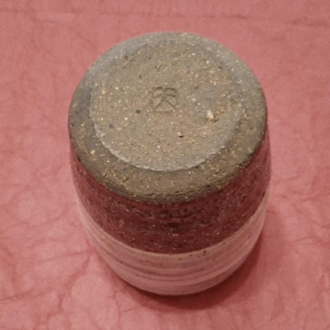 信楽焼　灰釉刷毛目湯呑み5客揃い