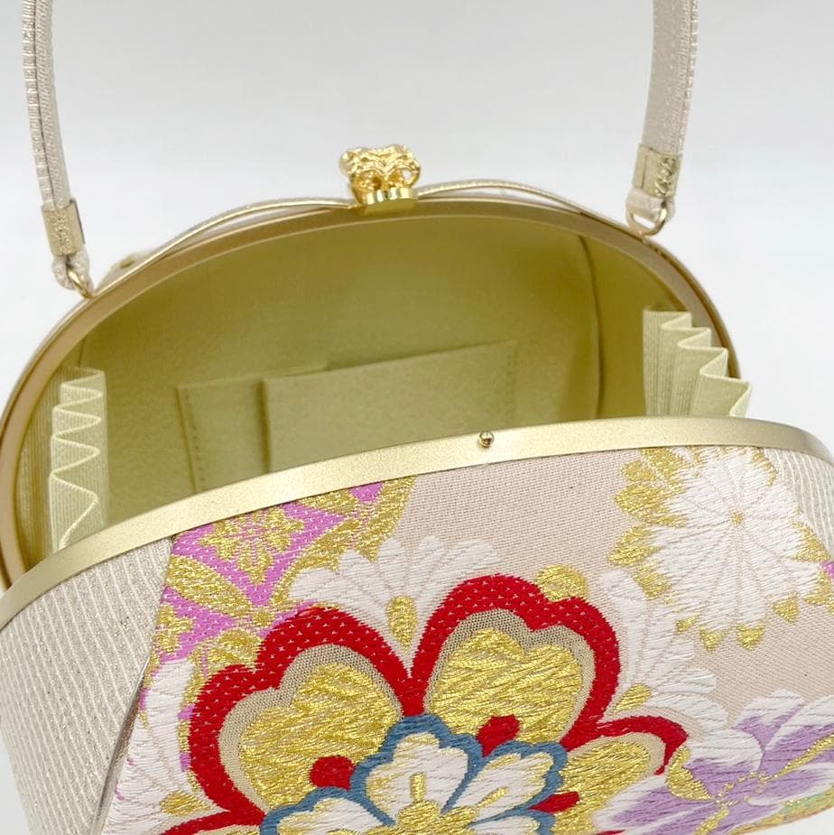 高級　振袖　フォーマル　 日本謹製 西陣織＊草履バッグセット古典　大桜